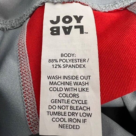 Joy Lab Womens Mid Rise Gray/Red Ankle Athletic Leggings Inside Pocket Size XS - Picture 9 of 9